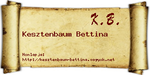 Kesztenbaum Bettina névjegykártya